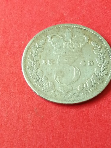 1843 silver threepence.