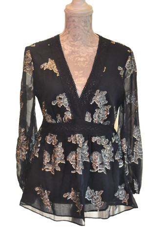 Manoush silk blend dark blue - *manoush*silk,