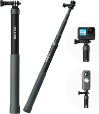 120cm Selfie Stick Carbon Fibre Extendable for Gopro 12 11 10 9 Insta360 Action 