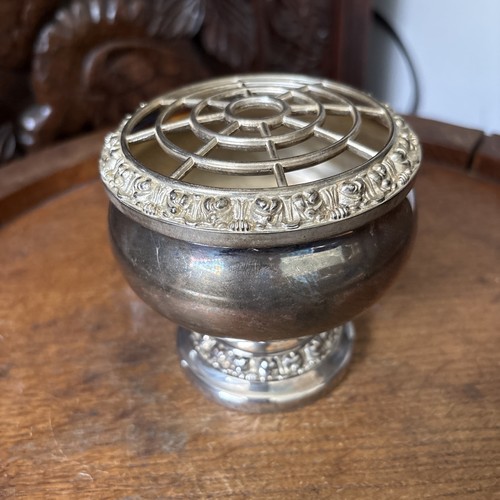 Silver plate vintage rose - silver,
