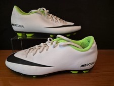 NIKE Mercurial Vortex JR FG-R 573871-103 Junior Football Boots WHITE Green UK5