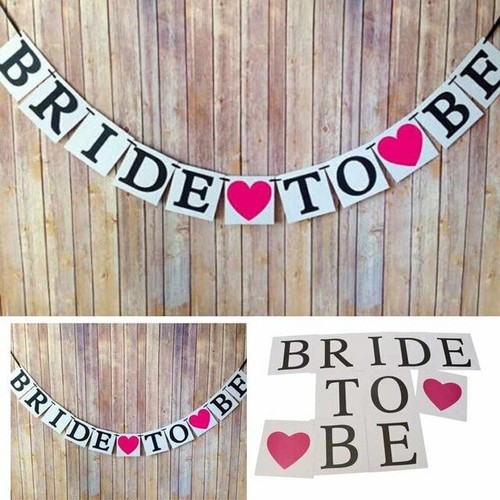 Bride bunting banner - to, be