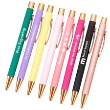 Promotional Pens Rose Gold Metal pen Personalised Bulk Pens Engraving Gifts