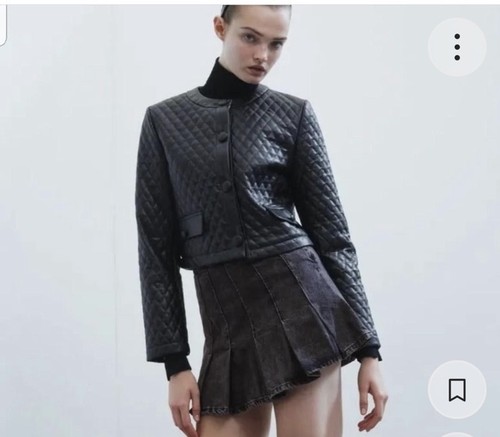 Zara black faux - zara,