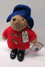 Vintage Paddington Bear Plush 1996 Eden Toys 14" Rare Black rubber boots Peru
