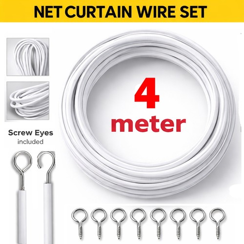 Net curtain wire window - wire,