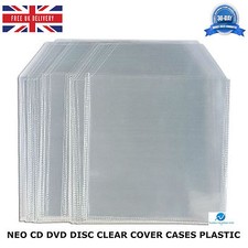 NEO CD DVD DISC CLEAR COVER PLASTIC 70 80 100 120 150 MICRON SLEEVE WALLET CASES