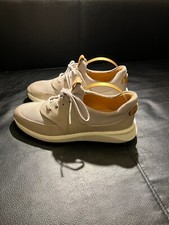 Clarks Unstructured Un.Rio Womens Lace Up Trainers Cream Leather UK 4 Fit D