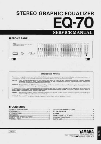 Yamaha stereo graphic - yamaha, eq-70