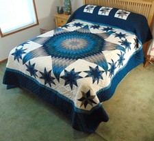 NEW! AMISH HANDMADE QUILT! ~ Stars All Around ~ 97 x 111