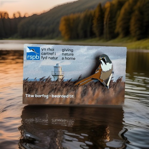 Rspb pin badge gnah bearded - -,