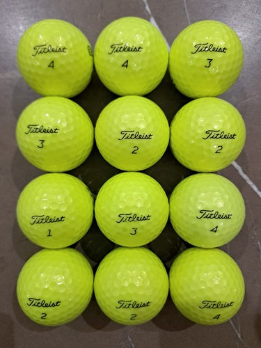 Yellow titleist prov1 golf - 12,
