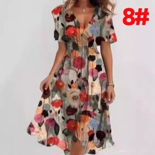 Ladies Boho V-Neck Wrap Floral