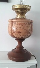 Vintage Wooden Table Lamp Bedside Modern Retro Decor home Lighting oil lamp