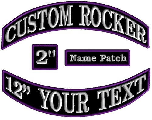 Custom embroidered rocker - embroidered,