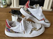 WORN ONCE! Rare Adidas SIZE 4.5 UK Supercourt W FV3085 Trainers Snake/Floral