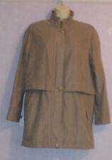  Ladies taupe soft  suede effect jacket/coat Size Med