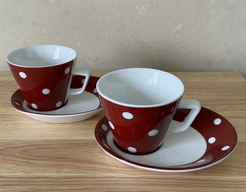 Two espresso cups saucers - &,