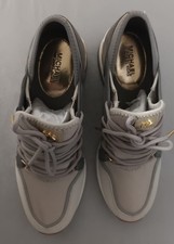 Michael Kors Grey Gold Sneakers Women’s Size 9 US / 7 UK / 40 EU New Without Box