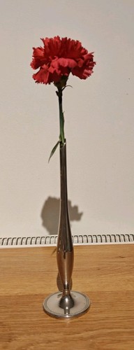 Vintage silver plate bud vase - vintage,