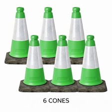 6 PACK  GREEN TRAFFIC CONES  -