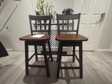 Swivel rubber wood bar stools - swivel,
