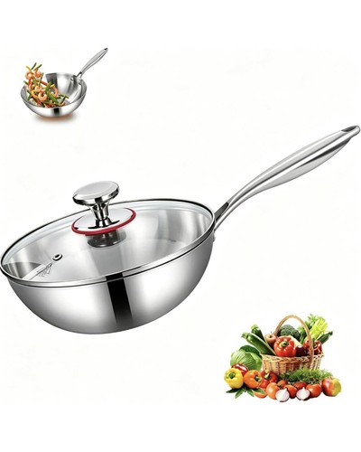 Stainless steel wok ply - steel, clad