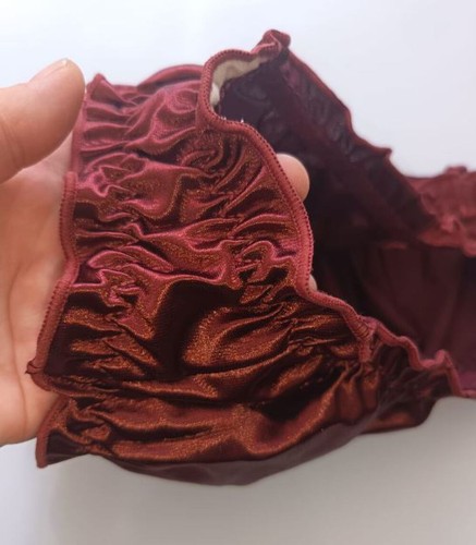 Burgundy satin mesh - burgundy,