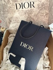 Dior Navy Gift Bag 22cm x 15cm with tissue paper And Box Xmas Gift
