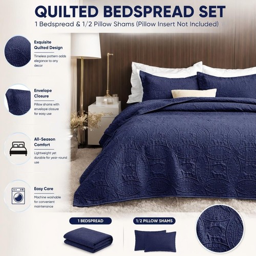 Quilted bedspread set - quilted,