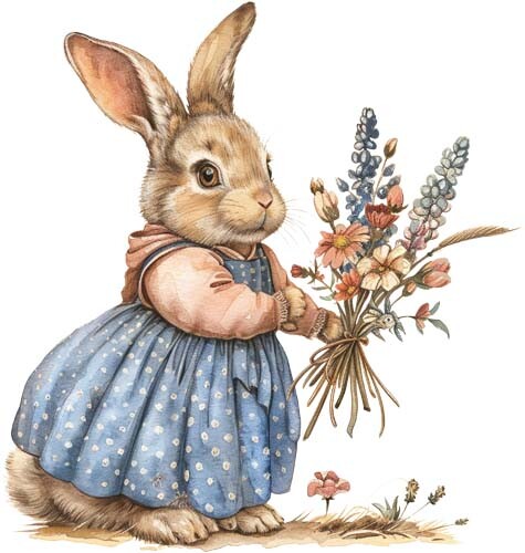 Colour peter rabbit flower - rabbit,