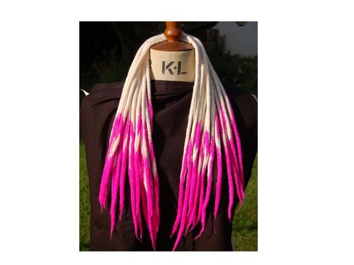 Handmade blonde cerise pink - blonde,