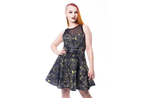 Illusion moon fox dress - moon,