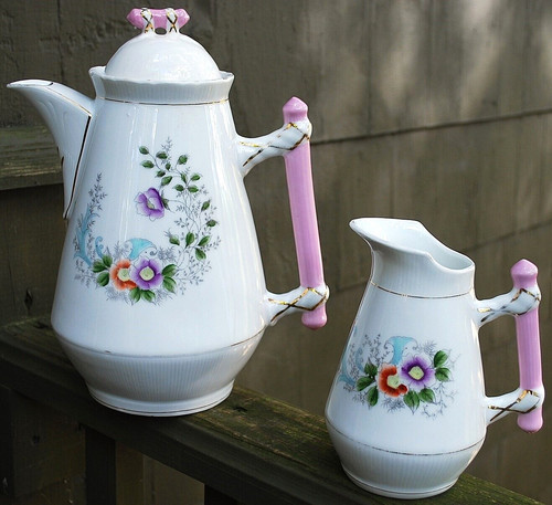 Set antique enameled - 3,