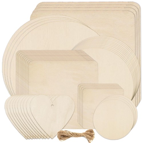 46pcs unfinished blank wood - unfinished,