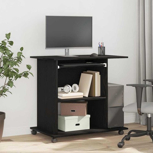 Computer desk black oak - computer,