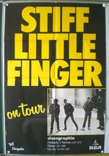 STIFF LITTLE FINGERS "ON TOUR" – ORIGINAL POSTER - VERY RARE – POSTER - 1980