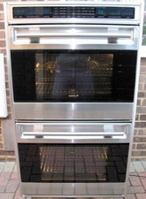 WOLF MULTIFUNCTION ELECTRIC DOUBLE OVEN FAN DUAL GRILLS BUILT IN STAINLESS STEEL