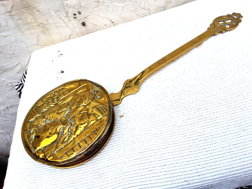 Vintage polished brass lidded - brass,