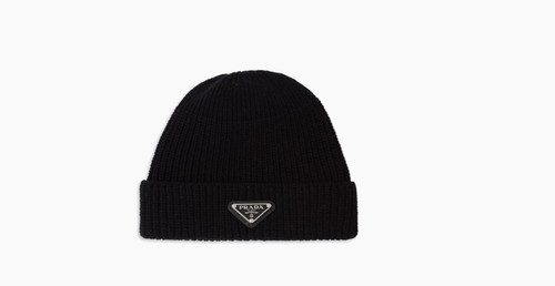 Prada men black wool ribbed - men's,