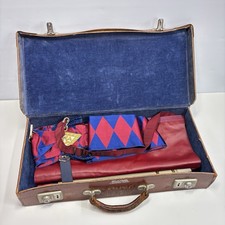 Masonic Regalia Two Aprons & Sash Vintage Monogramed Leather Case