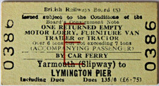 B.R.B. (S) - Lorry Etc by Car Ferry. YARMOUTH (SLIPWAY) to LYMINGTON PIER