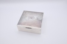 Antique Sterling Silver Cigarette Box Hallmarked London 1923
