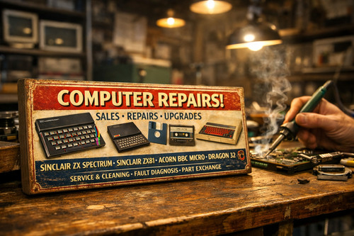 Vintage retro look computer - look,