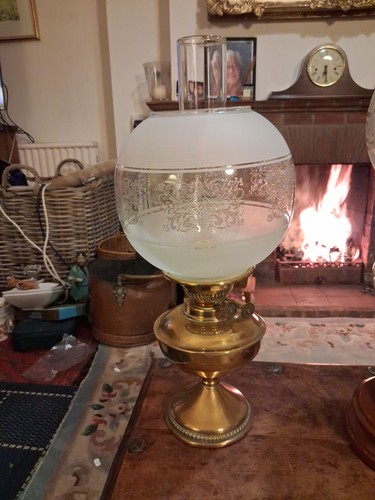 Antique victorian brass oil - antique,