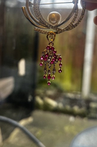 Natural burmese ruby pendant - natural,