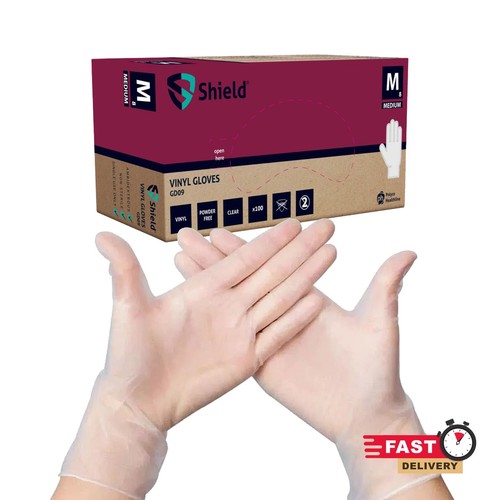 Clear vinyl gloves - clear,