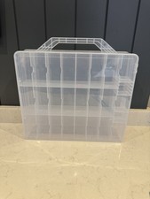 Double Sided Craft Hinged Handle Storage Box. Toys Sewing  Hardware Batteries 