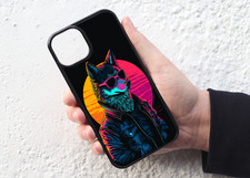 Cool Stylish Wolf Animal Retro 80s Pop Style Design Mobile Phone Case Cover