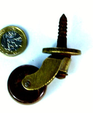 Single antique brass screw - single, screw-in